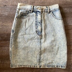 Vintage Y2K Deb acid wash denim skirt